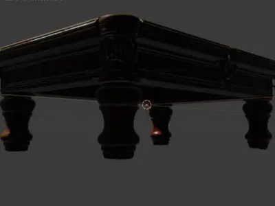 Golden Billiard Table 3D Model 3D print model