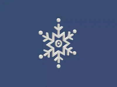 Prop002 Snowflakes 01 Low-poly 3D model