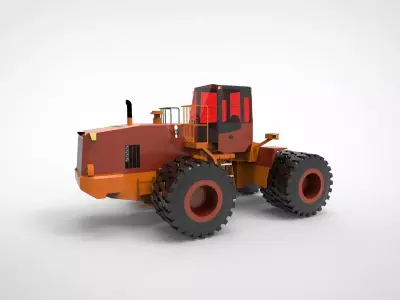 Farm tractor industry 3D model