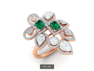 3 cocktail ring 3D Model Pack