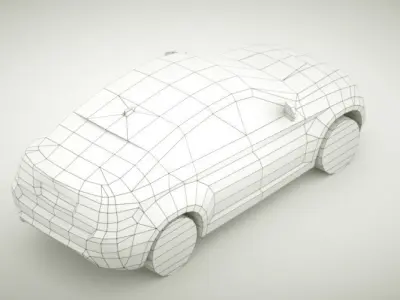 Generic SUV v9 Low-poly 3D model