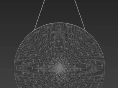 Hammered Metal Gong  Free 3D model