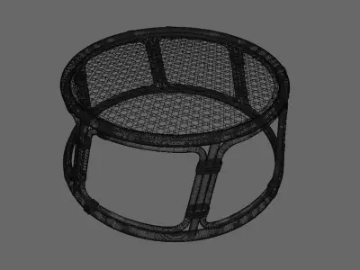 Bamboo table top mesh 3D model