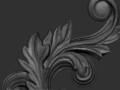 Floral ornament 1 3D print model