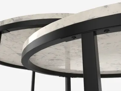 Marble Texture Coffee Table 2 in 1 3D model
