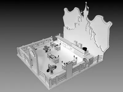 Booth Exhibition Stand a205 3D model