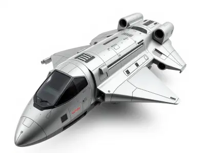 Futuristic Spaceship Model Pack Low-poly 3D model buy