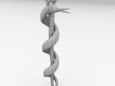 Rod of Asclepius 3D model