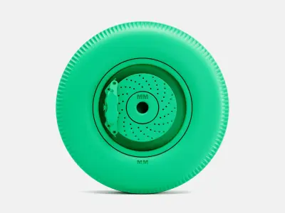 15x5 Smoothie Wheel Firestone 670-15 Tire 3D print model