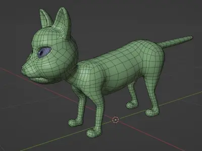 Stylize Cat Low-poly 3D model
