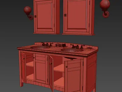 CARTWRIGHT DOUBLE VANITY 3D model