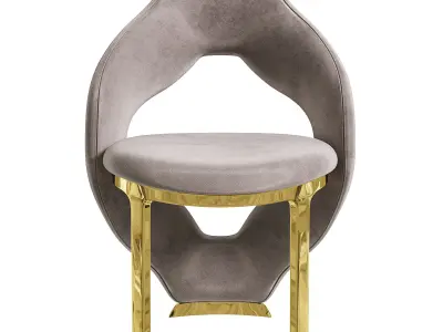 Botega Gold Armchair by Elve Luxury 3D model