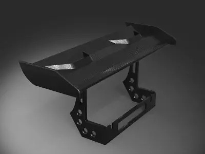 Rc rear spoiler wing gt pro rocket design 3D model
