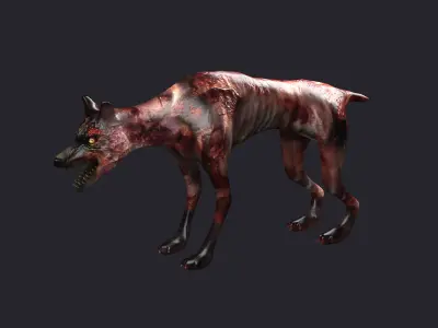 dog zombiedog beast monster zombie 3D model