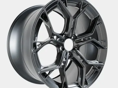 Modern sport car 3D rim 3D model