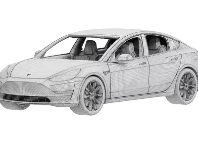 Tesla Model 3 3D model 2