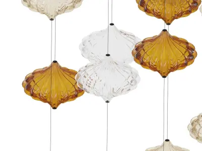 ceiling decoration - colored glass - classic 3D model