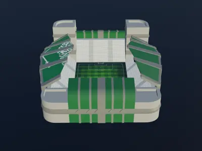 Football Stadium - Saudi Arabia Low-poly 3D model
