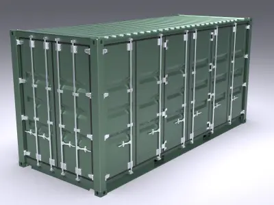 20-foot High Cube Container All Side Access 3D print model