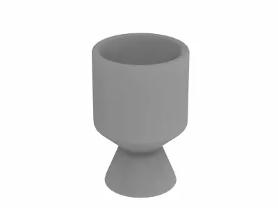 Black Decor Vase v08 3D model