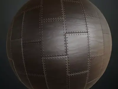 Dark Riveted Metal Panel Plate PBR Seamless Texture