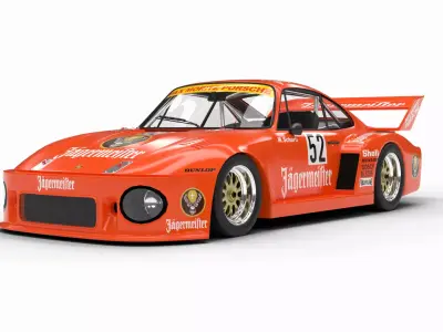 Porsche 935 77 1977 52 Jagermeister Racing  3D model
