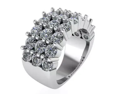 3 Row Diamond Band 4005 3D print model