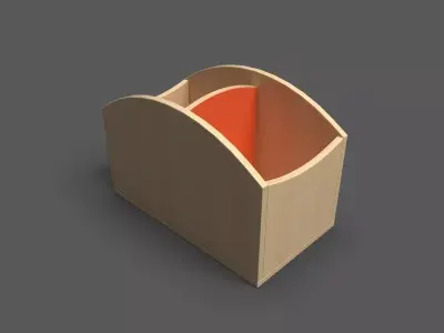 Small Album Bin Single Low-poly 3D model