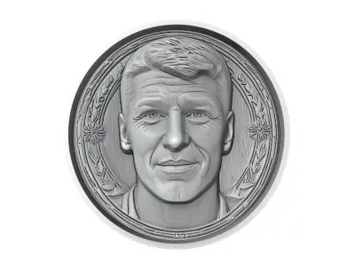 Steven Gerrard Footballer Medallion 3D print model