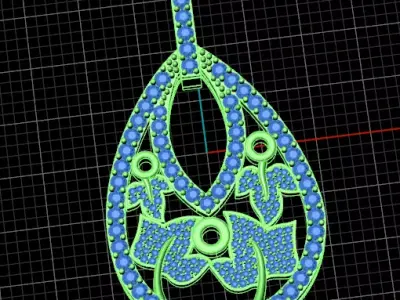 free jewelry pendant leaf pendant Free 3D print model
