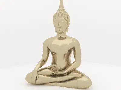 Buddha Sculpture  Low-poly 3D model