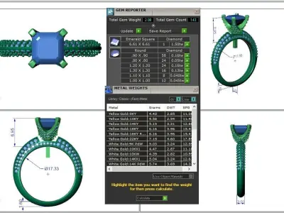 Engagement ring Stella ascher 3D print model