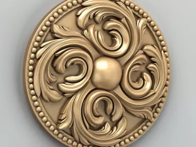 Round rosette 019 3D model