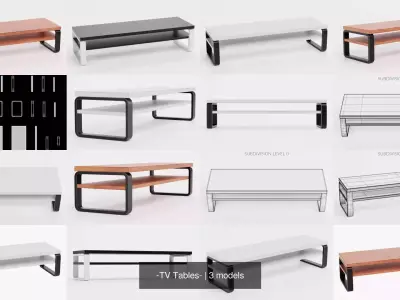 -TV Tables- 3D Model Collection