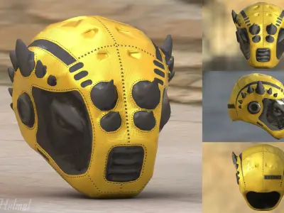 3D model Rhino Helmet Free low-poly 3D model