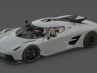 2021 Koenigsegg Jesko Absolut 3D Model Ultimate Speed Machine 3D model