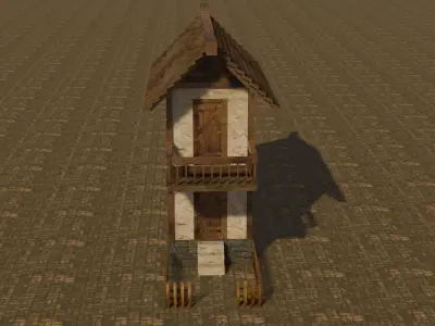Medieval house 3 Free low-poly 3D model