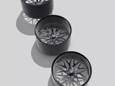 20inch Schott Clever Levers Wheels 3 offsets w Tires 3D print model