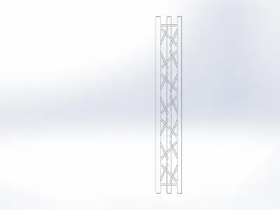 Truss section x3 240x240mm 3D model