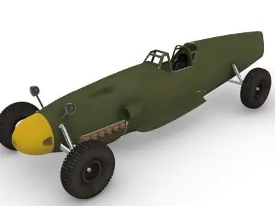 Bf-109-car wwii racing car 3D print model