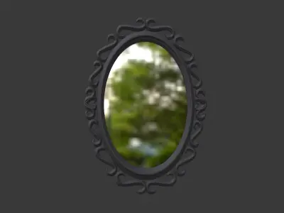 Oval Mirror Frame 3D model purchase