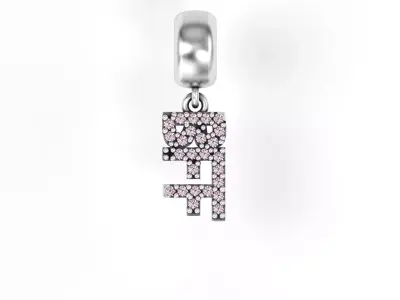 BFF charm with Gems 3D print model