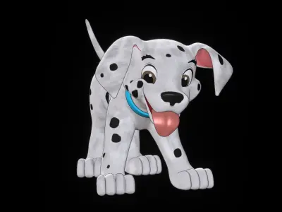 101 Dalmation Puppies Low-poly 3D model