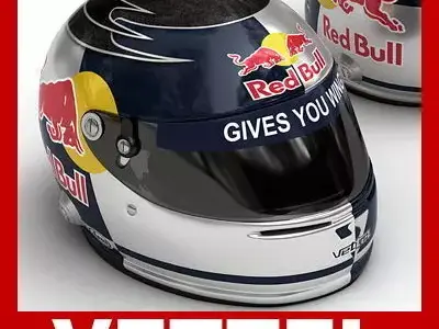 Helmet F1 2008 Sebastian Vettel 3D model