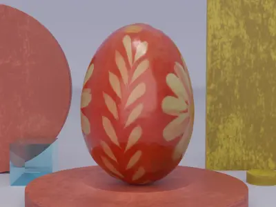 Easter egg 05 Low-poly 3D model