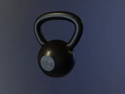 Kettlebell 12kg Low-poly 3D model