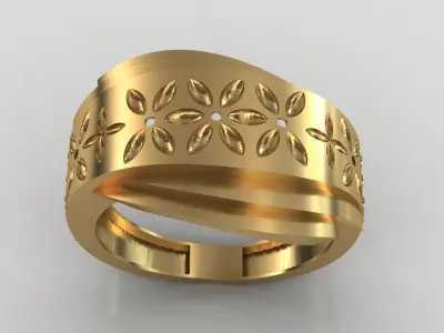 rose ring 3D print model