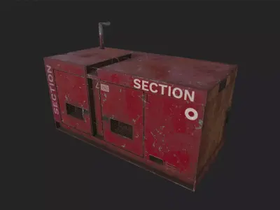 Diesel generator Free low-poly 3D model