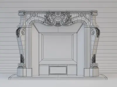 Fireplace Gusar 3D print model