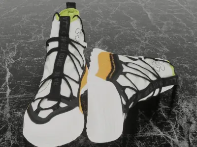 NIKE ACG TERRA ANTARKTIK SUMMIT CYBERPUNK WHITE 3D BOOTS Low-poly 3D model